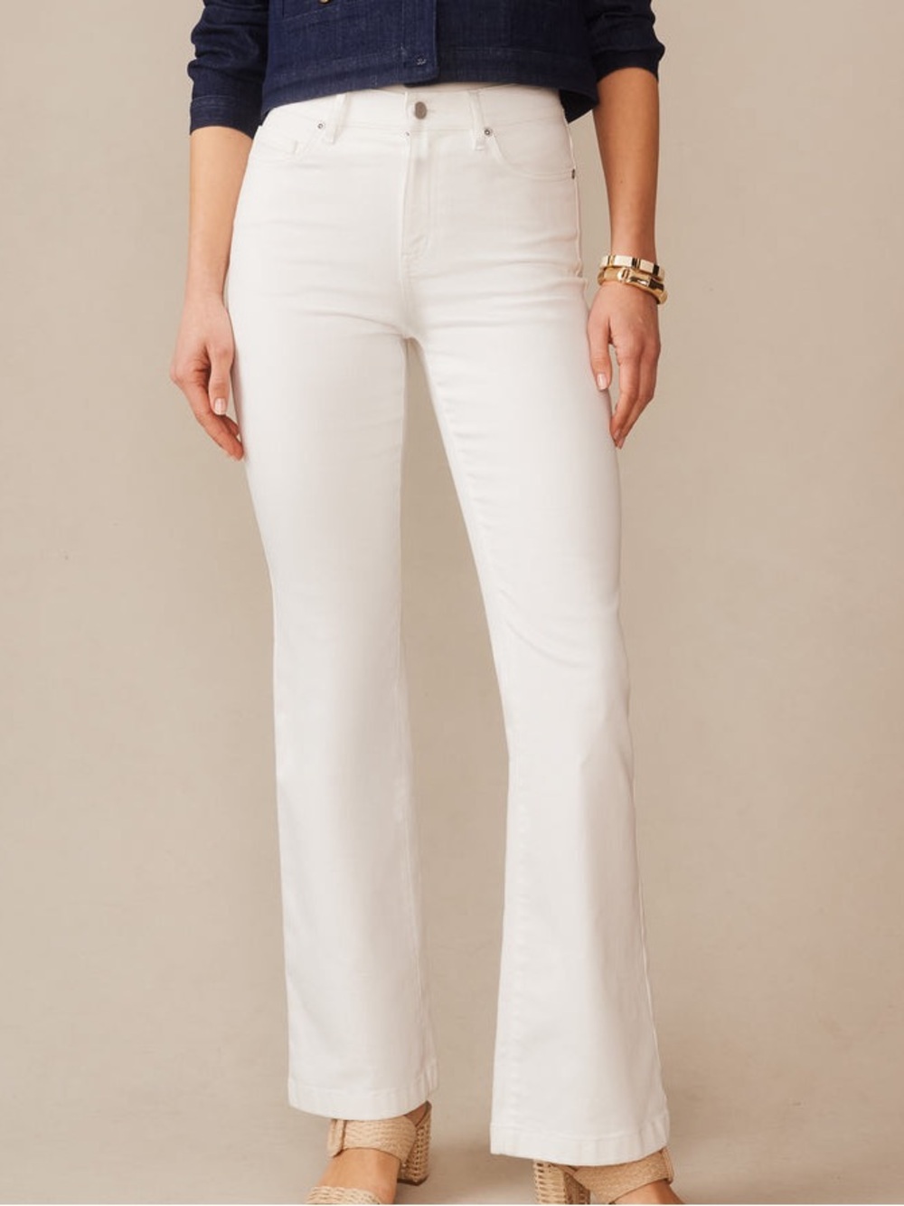 J. McLaughlin Domino Flare Jeans in White 4